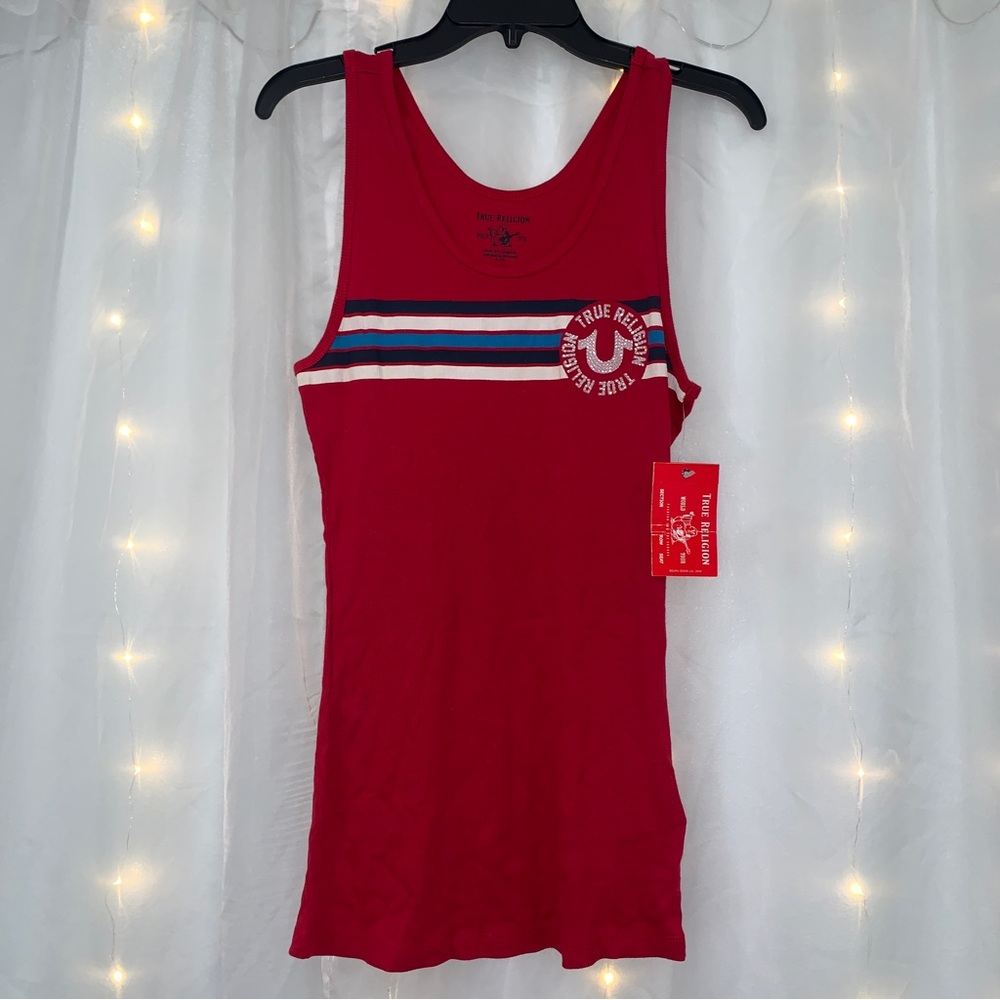 True Religion Red Knit Tank Top